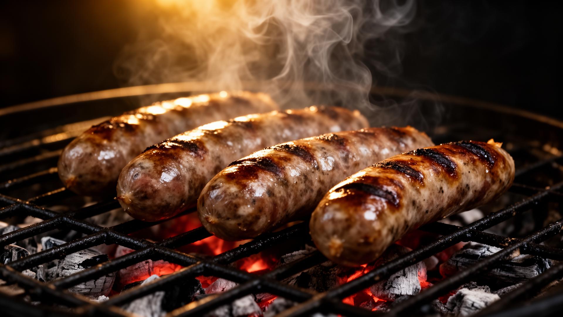 Linguiças artesanais gourmet OhBixaBoa grelhadas na brasa